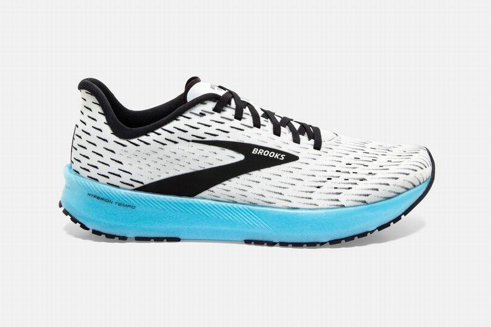 Chaussures Running Brooks Hyperion Tempo Blanche / Noir / Turquoise Clair Femme | TAQ-45434400