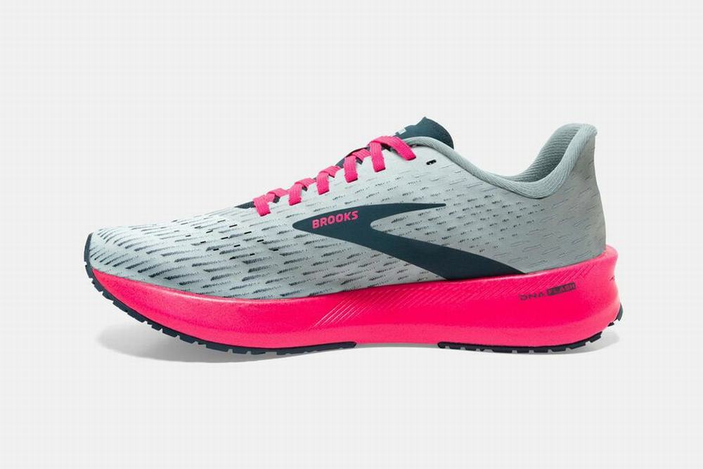 Chaussures Running Brooks Hyperion Tempo Grise / Bleu Marine / Rose Femme | PMO-05000373