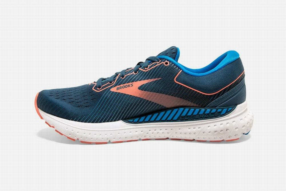 Chaussures Running Brooks Transcend 7 Bleu Marine / Corail Femme | SGW-36757424