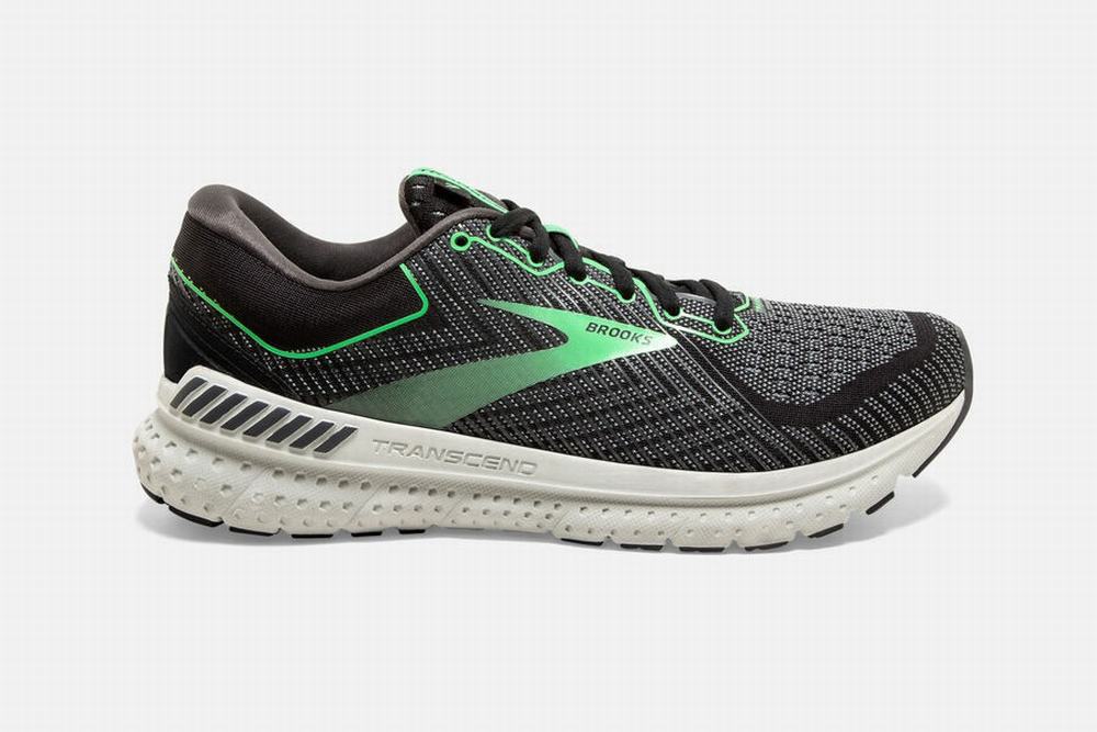 Chaussures Running Brooks Transcend 7 Noir / Vert Femme | CSZ-63285252