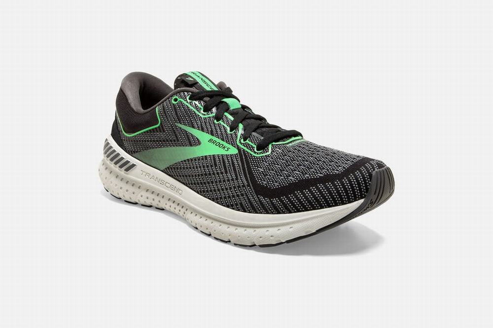 Chaussures Running Brooks Transcend 7 Noir / Vert Femme | CSZ-63285252