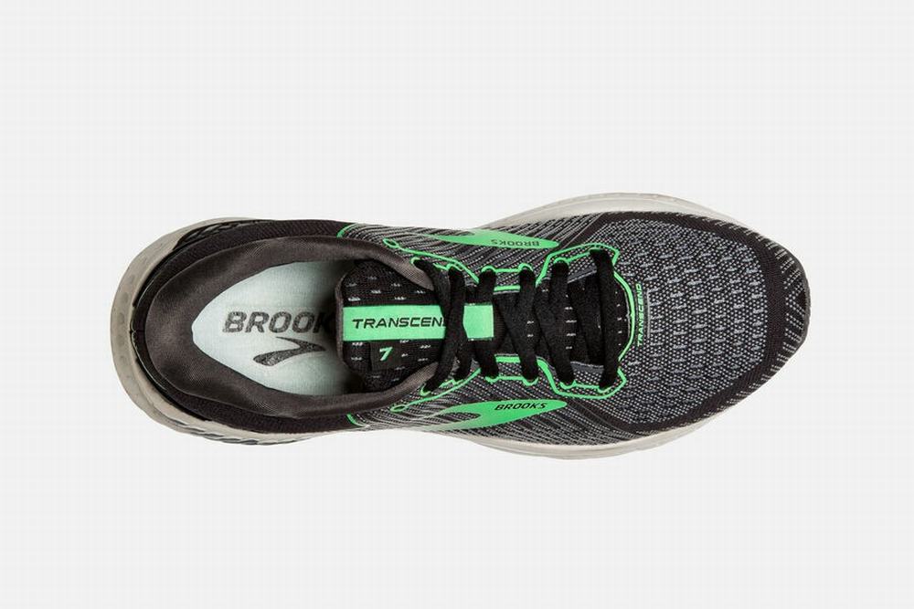 Chaussures Running Brooks Transcend 7 Noir / Vert Femme | CSZ-63285252