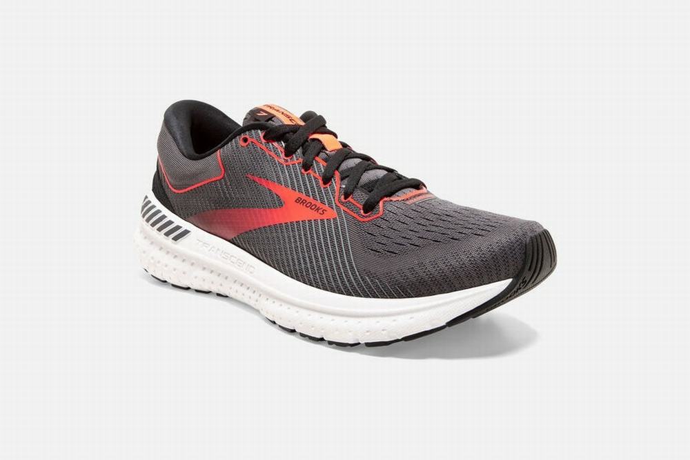 Chaussures Running Brooks Transcend 7 Noir / Corail Femme | EIS-73393288