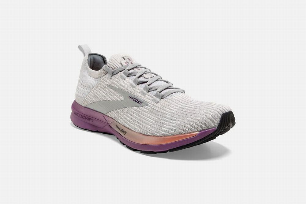 Chaussures Running Brooks Ricochet 2 Grise / Violette Femme | DVQ-65311255