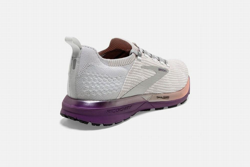 Chaussures Running Brooks Ricochet 2 Grise / Violette Femme | DVQ-65311255