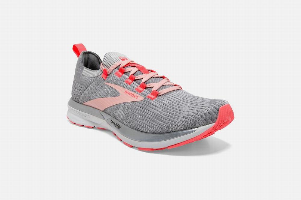 Chaussures Running Brooks Ricochet 2 Grise / Corail Femme | AZR-97925614