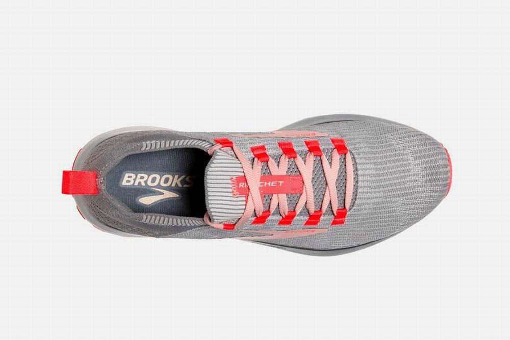 Chaussures Running Brooks Ricochet 2 Grise / Corail Femme | AZR-97925614