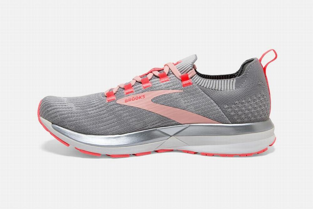 Chaussures Running Brooks Ricochet 2 Grise / Corail Femme | AZR-97925614