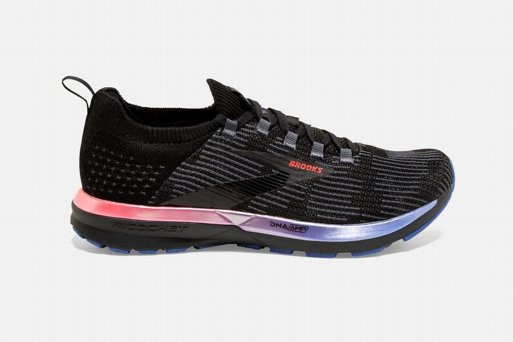 Chaussures Running Brooks Ricochet 2 Noir / Bleu / Corail Femme | CWS-00619612