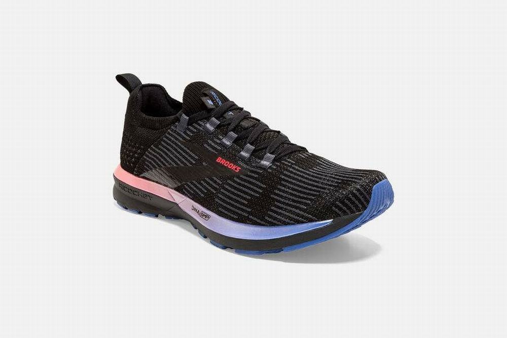 Chaussures Running Brooks Ricochet 2 Noir / Bleu / Corail Femme | CWS-00619612