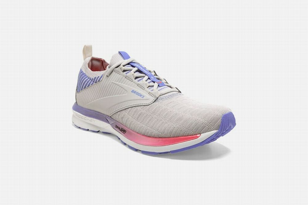 Chaussures Running Brooks Ricochet 2 LE Grise / Fleur / Corail Femme | ZVD-43780478