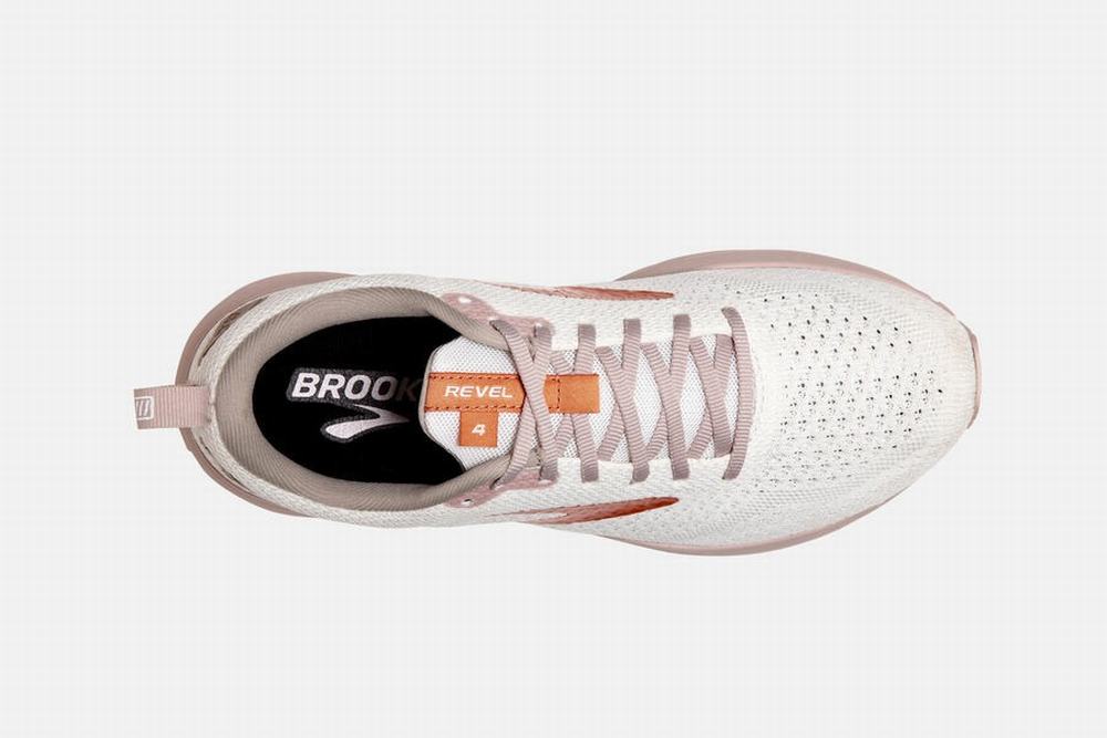 Chaussures Running Brooks Revel 4 Blanche / Violette / Cuivre Femme | FAX-26482857