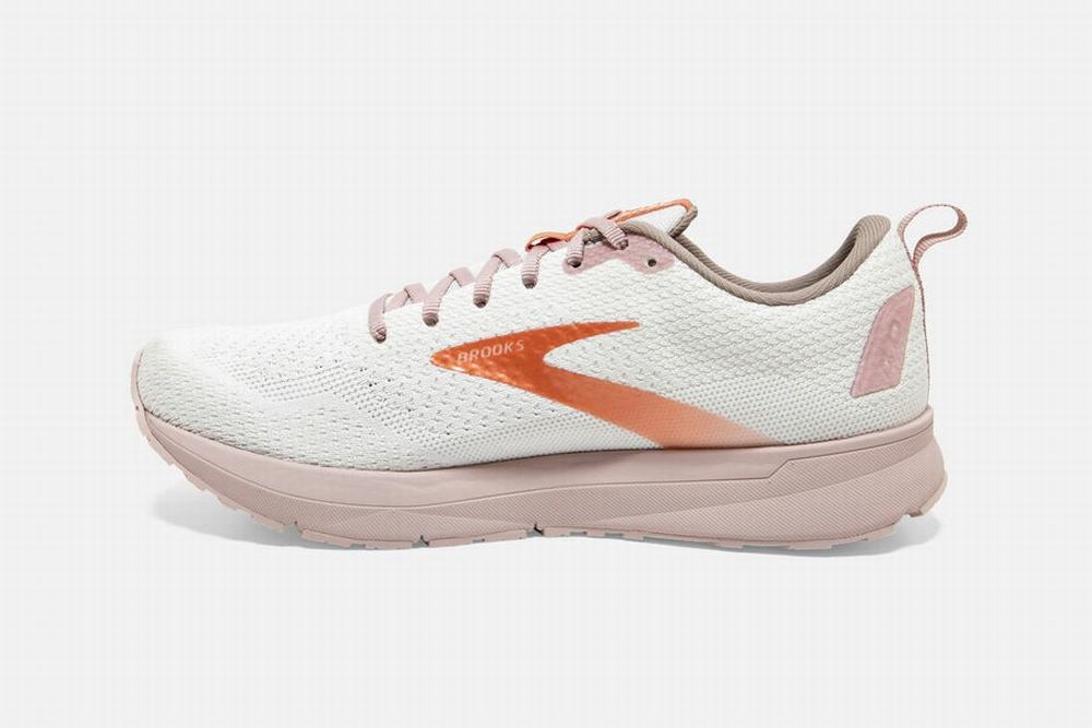 Chaussures Running Brooks Revel 4 Blanche / Violette / Cuivre Femme | FAX-26482857