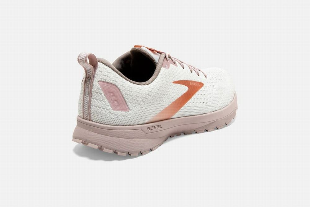 Chaussures Running Brooks Revel 4 Blanche / Violette / Cuivre Femme | FAX-26482857