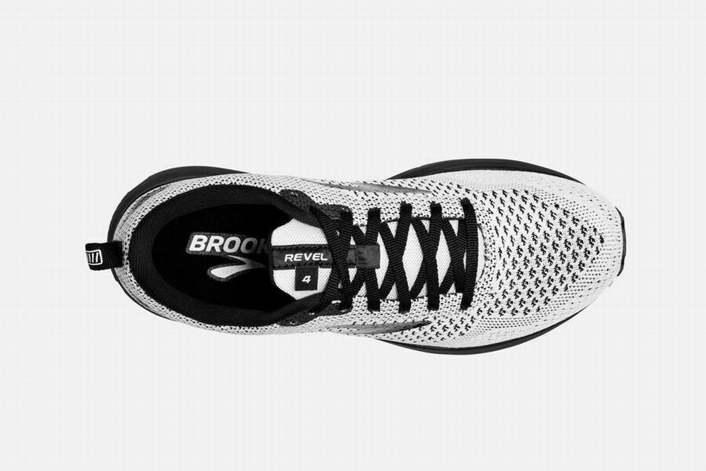 Chaussures Running Brooks Revel 4 Blanche / Noir Femme | MAV-65919573