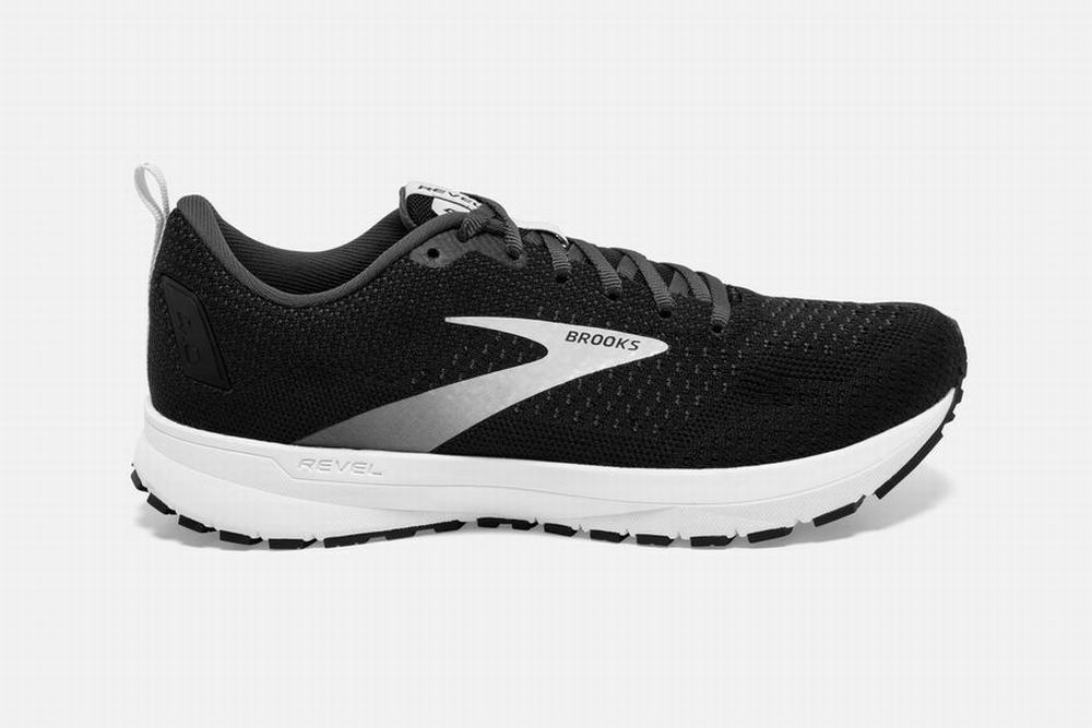 Chaussures Running Brooks Revel 4 Noir / Argent Femme | YBB-27748269