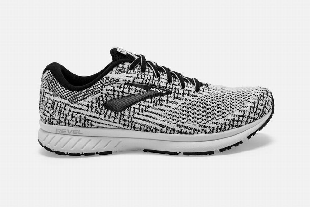 Chaussures Running Brooks Revel 3 Blanche / Noir Femme | WHE-06740829