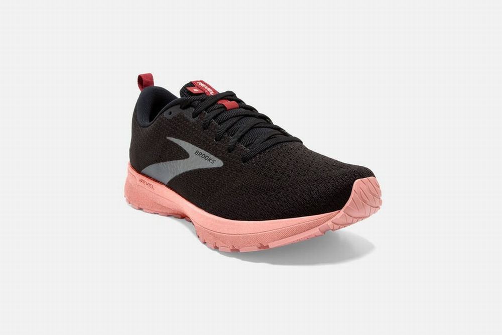 Chaussures Running Brooks Revel 4 Noir Femme | KTB-90773188