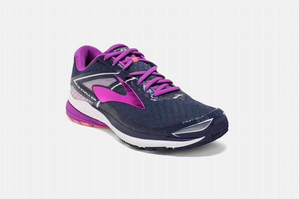 Chaussures Running Brooks Ravenna 8 Bleu Marine / Violette Femme | GOE-88413588