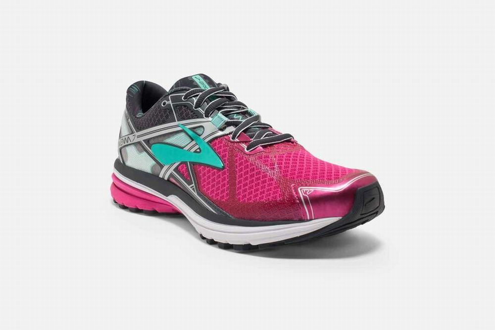 Chaussures Running Brooks Ravenna 7 Rose / Grise Femme | TIM-45143637