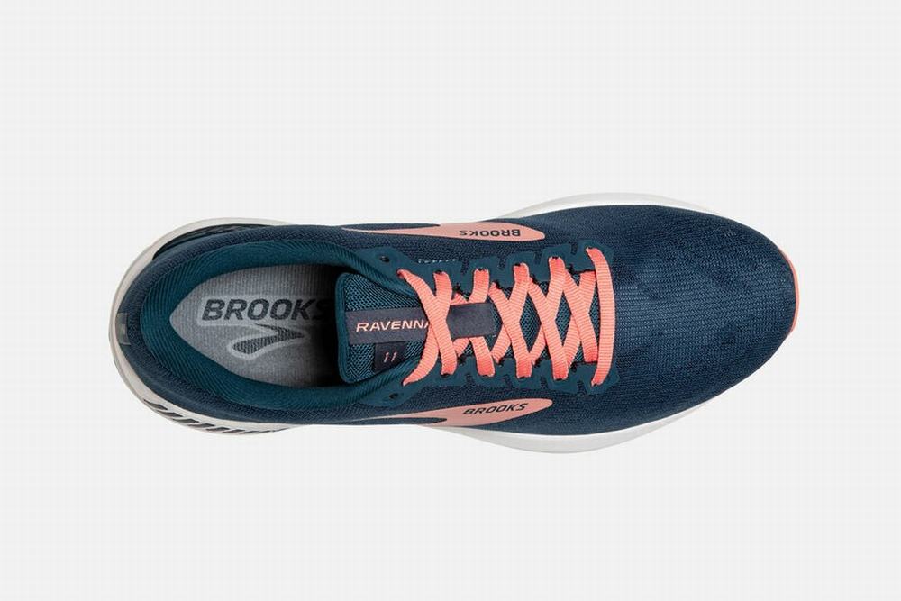 Chaussures Running Brooks Ravenna 11 Bleu Marine Femme | BLK-61219225