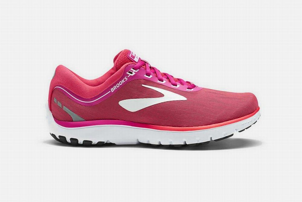 Chaussures Running Brooks PureFlow 7 Rose / Blanche Femme | ZHW-58792744