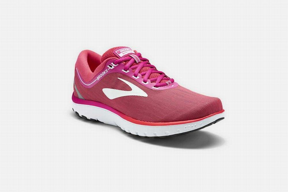 Chaussures Running Brooks PureFlow 7 Rose / Blanche Femme | ZHW-58792744