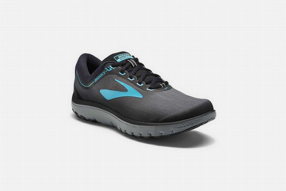 Chaussures Running Brooks PureFlow 7 Grise / Noir / Vert Femme | WJH-41229634