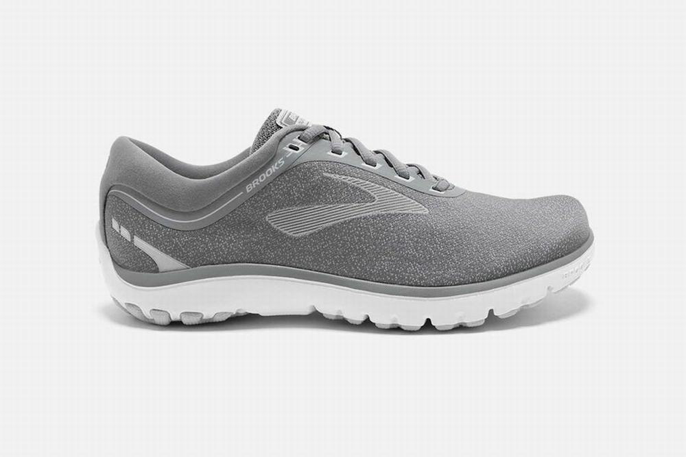 Chaussures Running Brooks PureFlow 7 Grise / Blanche Femme | SZB-08208287