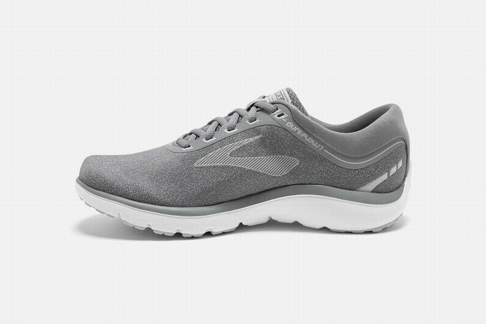 Chaussures Running Brooks PureFlow 7 Grise / Blanche Femme | SZB-08208287