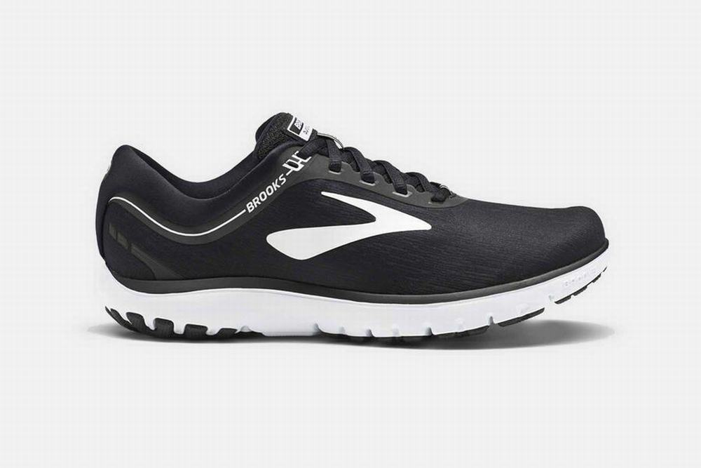 Chaussures Running Brooks PureFlow 7 Noir / Blanche Femme | UJQ-59138844