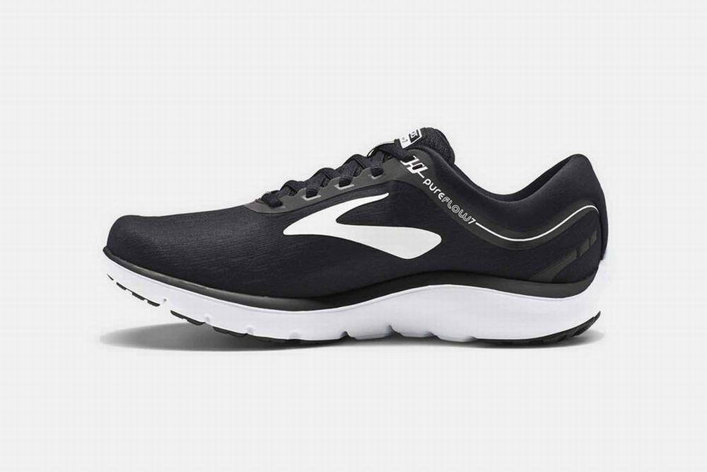 Chaussures Running Brooks PureFlow 7 Noir / Blanche Femme | UJQ-59138844