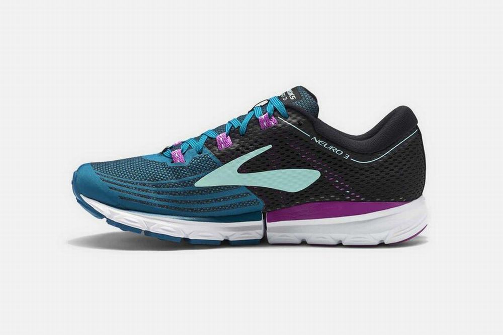 Chaussures Running Brooks Neuro 3 Bleu / Noir Femme | KOV-47592048