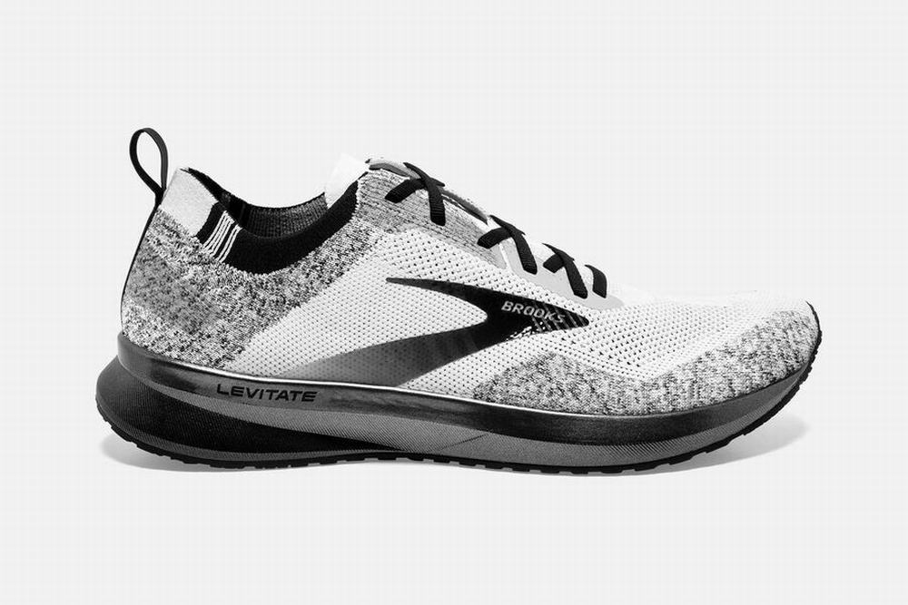 Chaussures Running Brooks Levitate 4 Blanche / Noir Femme | WNC-03627846