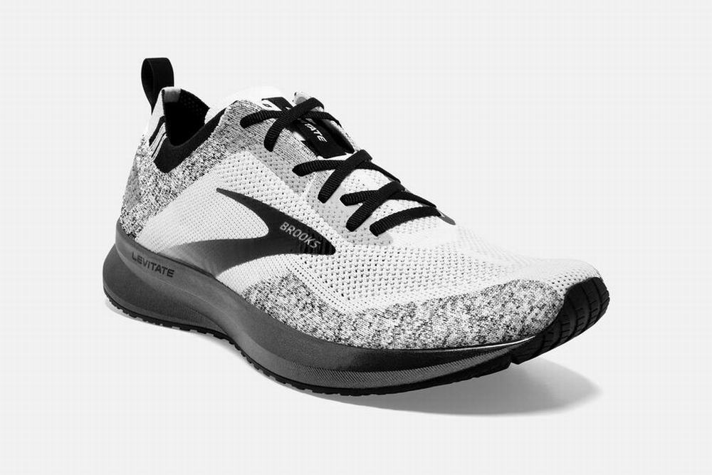 Chaussures Running Brooks Levitate 4 Blanche / Noir Femme | WNC-03627846