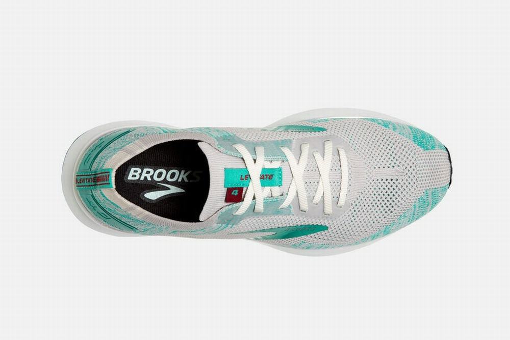 Chaussures Running Brooks Levitate 4 Grise / Vert / Blanche Femme | XCH-22251318