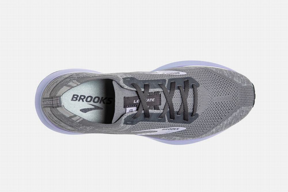 Chaussures Running Brooks Levitate 4 Grise / Noir / Violette Femme | HDU-73964932