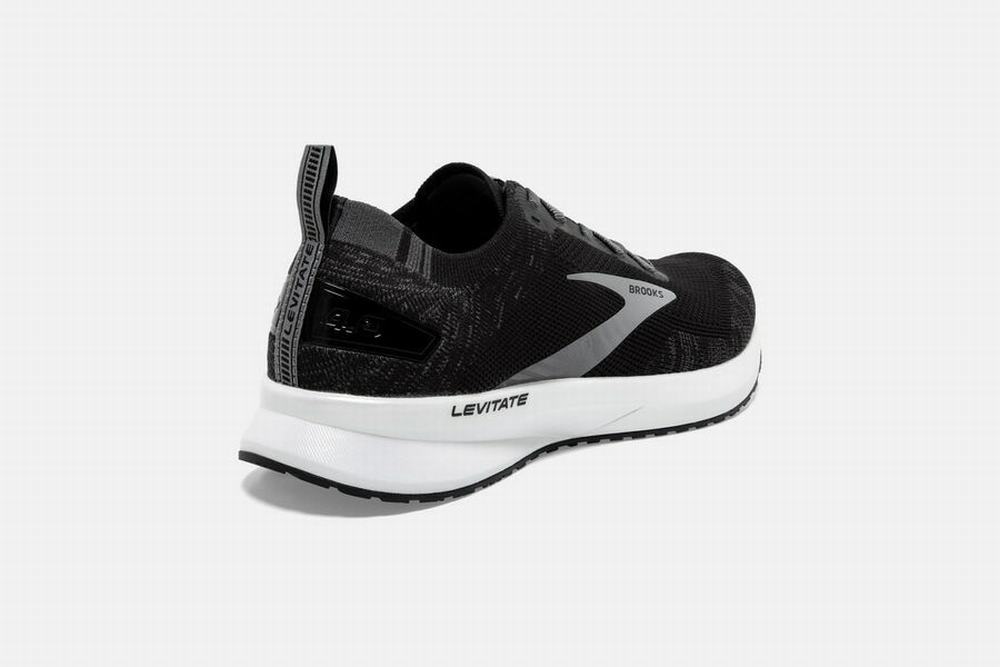 Chaussures Running Brooks Levitate 4 Noir / Blanche Femme | VYK-56978570