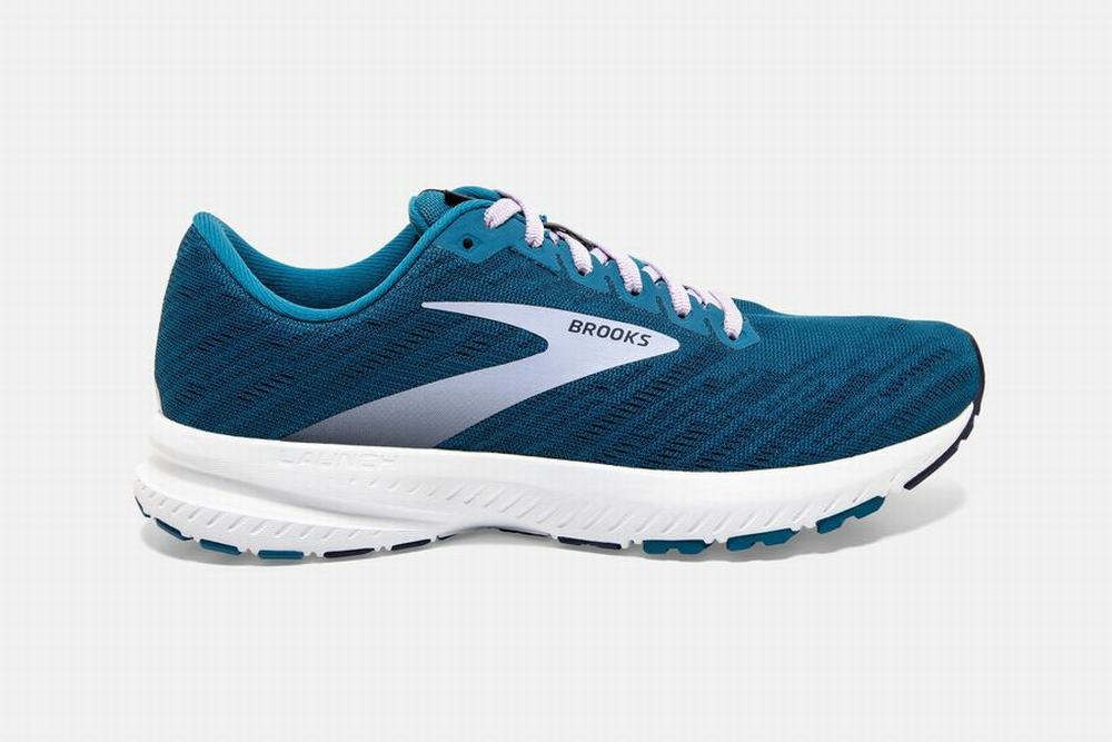 Chaussures Running Brooks Launch 7 Bleu Marine / Bleu / Violette Femme | NUH-40019772