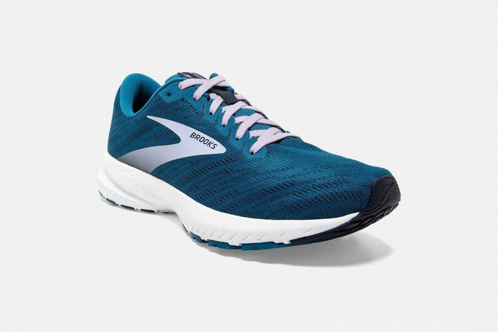 Chaussures Running Brooks Launch 7 Bleu Marine / Bleu / Violette Femme | NUH-40019772