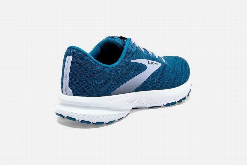 Chaussures Running Brooks Launch 7 Bleu Marine / Bleu / Violette Femme | NUH-40019772