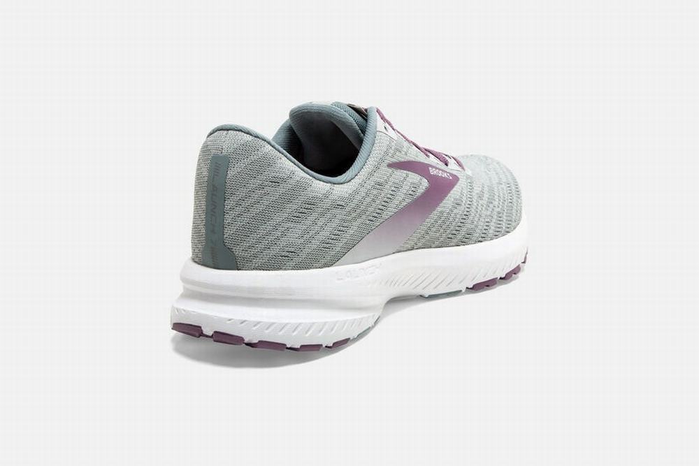 Chaussures Running Brooks Launch 7 Grise / Violette Femme | CMO-52805146