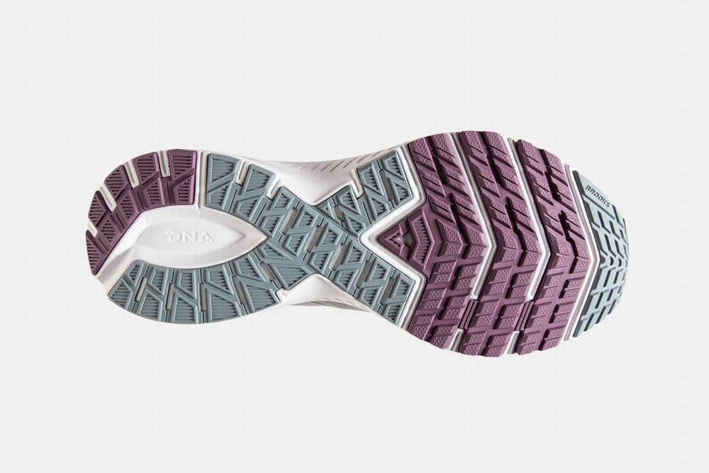 Chaussures Running Brooks Launch 7 Grise / Violette Femme | CMO-52805146