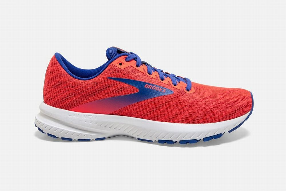 Chaussures Running Brooks Launch 7 Corail / Bordeaux / Bleu Femme | FAZ-85756123