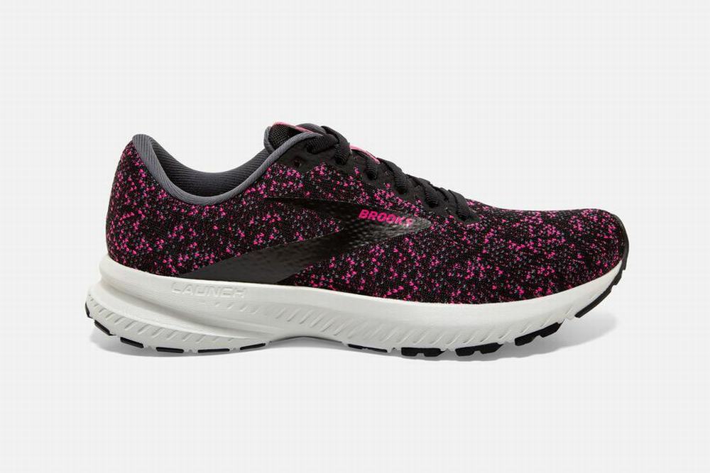 Chaussures Running Brooks Launch 7 Noir / Rose Femme | ETV-03498646