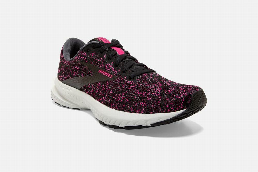 Chaussures Running Brooks Launch 7 Noir / Rose Femme | ETV-03498646