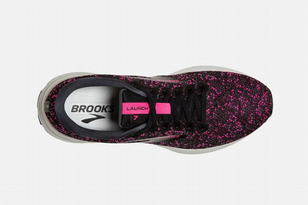 Chaussures Running Brooks Launch 7 Noir / Rose Femme | ETV-03498646