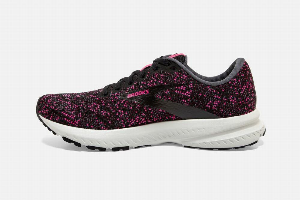 Chaussures Running Brooks Launch 7 Noir / Rose Femme | ETV-03498646