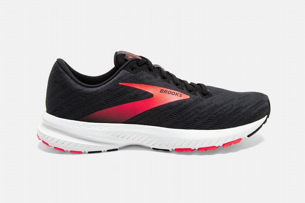 Chaussures Running Brooks Launch 7 Noir / Corail Femme | IQS-61373703