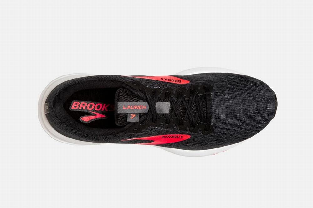 Chaussures Running Brooks Launch 7 Noir / Corail Femme | IQS-61373703